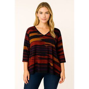 Parsley & Sage Women Shirt Tunic 3XL Tribal Western Artsy Abstract Phoebe Buffay